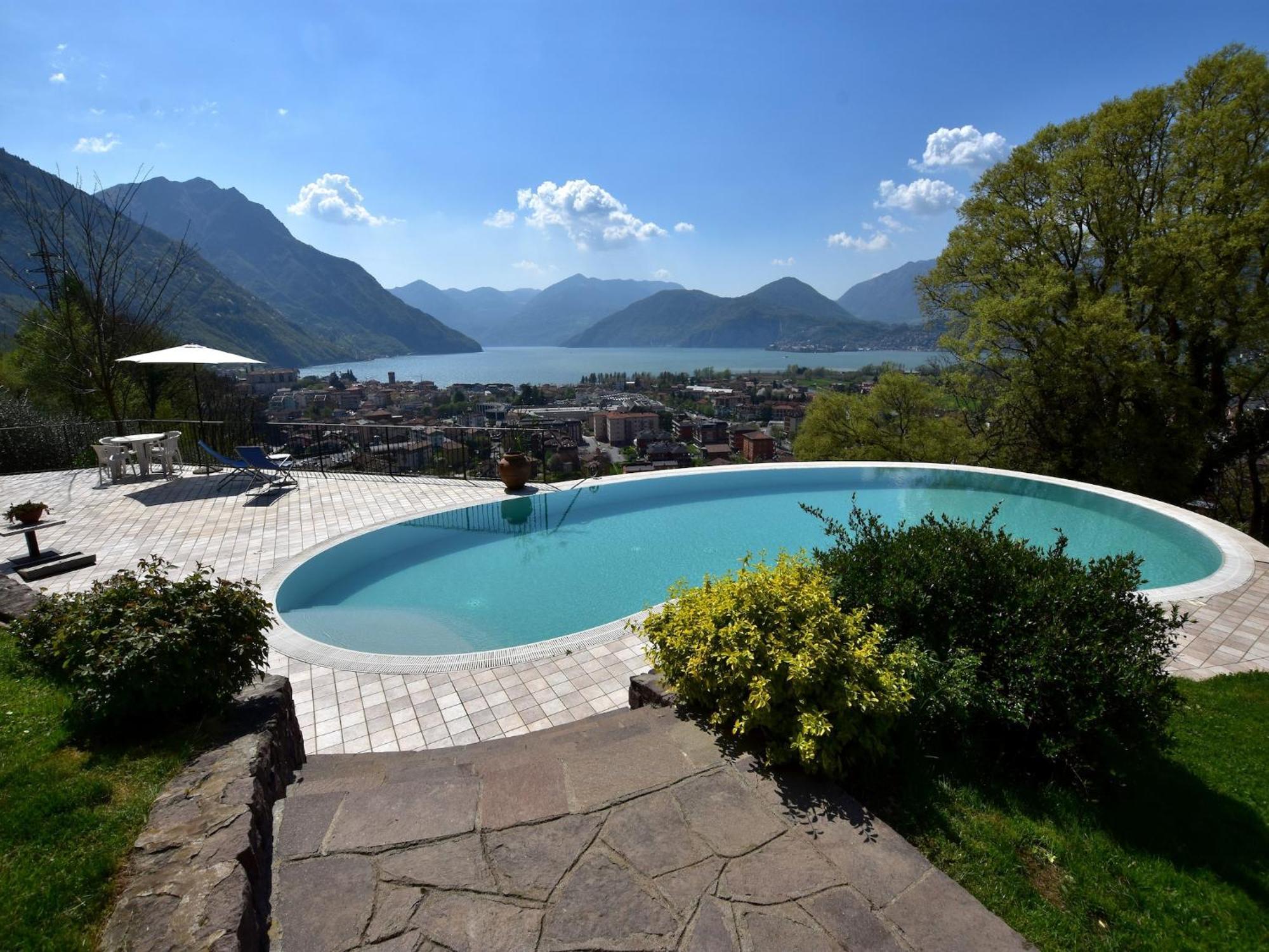 Villa In Pisogne With Pool Garden And Lake View Exterior photo