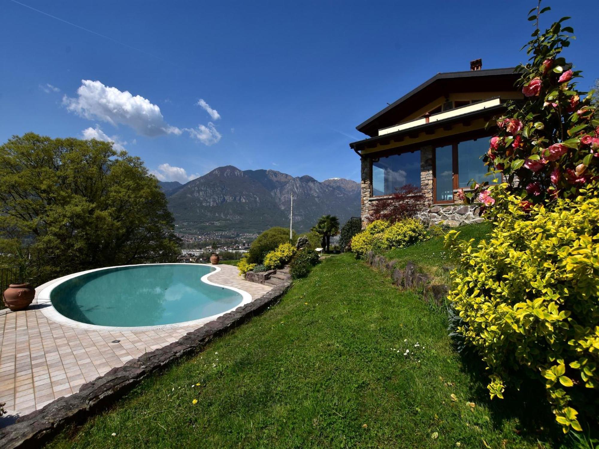 Villa In Pisogne With Pool Garden And Lake View Exterior photo